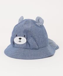 KP DECO（ケーピーデコ）の「クマモチーフの日よけ付き帽子(46-48)（ハット）」