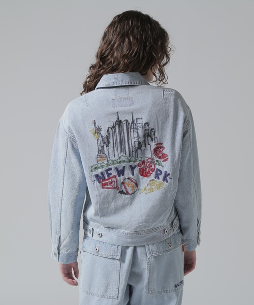AVIREX UNIVERSAL OVERALL デニム　ジャケット UNIVERSAL OVERALL ブルゾン アウター 「AVIREX × OVERALL