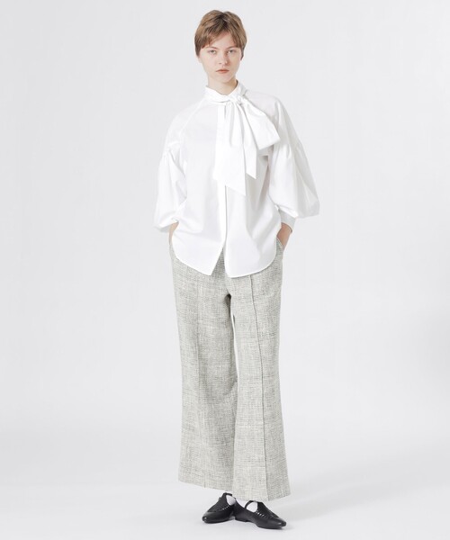 LOVELESS（ラブレス）の「ツイードストレートパンツ（スラックス・レディース・オフホワイト/ダークネイビー・36/34/38）」の5枚目の写真