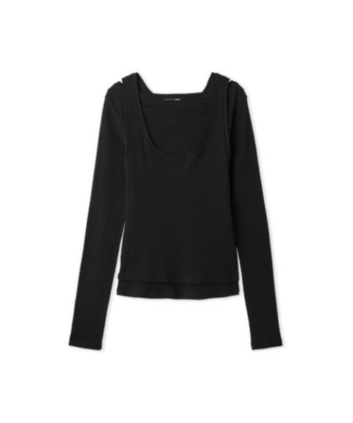 セール】レイヤードカットトップス（Tシャツ/カットソー
