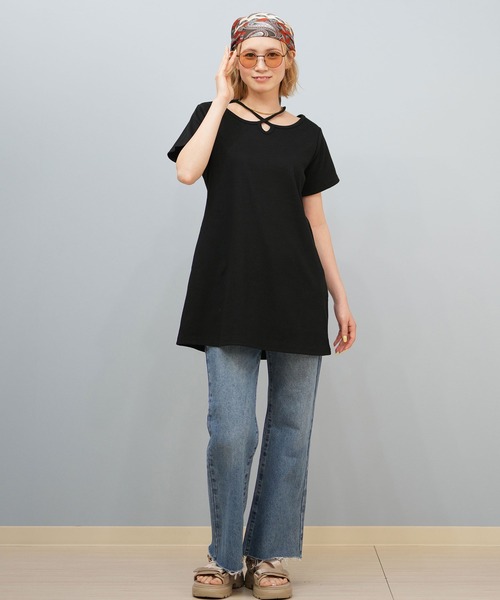 ⭐️タグ付け新品⭐️パーリーゲイツデニムライク スリーブレスワンピース デニム デニムワンピース シャツワンピース ジーンズ ロング丈