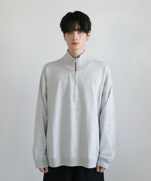 ミラノリブハイゲージハーフジップニット（ニット/セーター）｜ETELIO