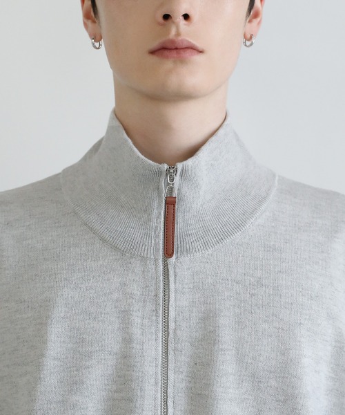 ETELIO（エテリオ）の「ミラノリブハイゲージハーフジップニット