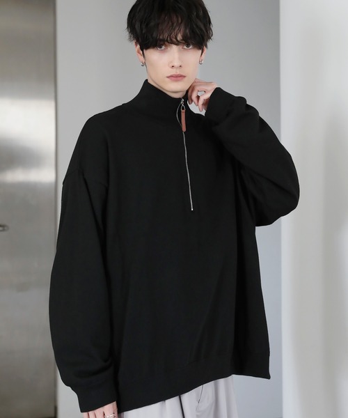 ミラノリブハイゲージハーフジップニット（ニット/セーター）｜ETELIO