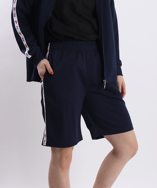 セール】FILA テープ付き ジャージ ハーフパンツ レディース