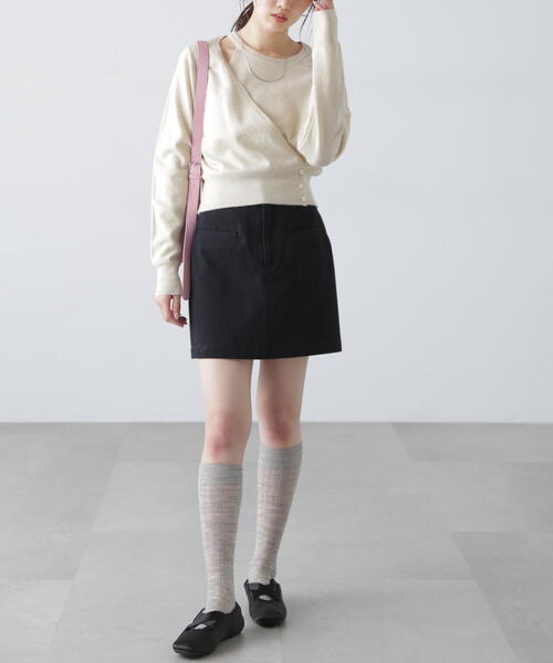 FREE'S MART（フリーズマート）の「〈セットアップ対応〉ウォッシュドミニスカート（スカート・レディース・ホワイト/ブラック/ベージュ・SMALL/MEDIUM）」の14枚目の写真