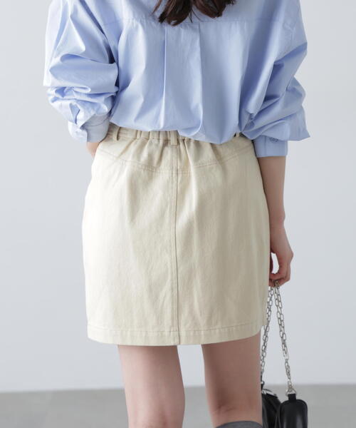 FREE'S MART（フリーズマート）の「〈セットアップ対応〉ウォッシュドミニスカート（スカート・レディース・ホワイト/ブラック/ベージュ・SMALL/MEDIUM）」の7枚目の写真