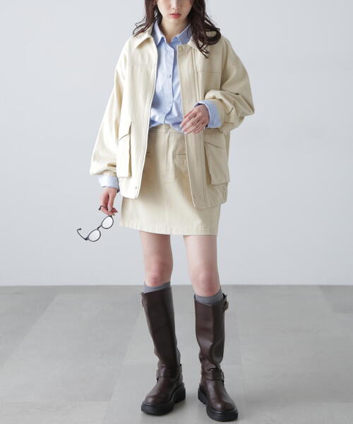 FREE'S MART（フリーズマート）の「〈セットアップ対応〉ウォッシュドミニスカート（スカート・レディース・ホワイト/ブラック/ベージュ・SMALL/MEDIUM）」の6枚目の写真