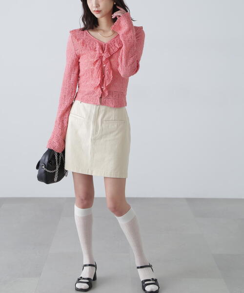 FREE'S MART（フリーズマート）の「〈セットアップ対応〉ウォッシュドミニスカート（スカート・レディース・ホワイト/ブラック/ベージュ・SMALL/MEDIUM）」の22枚目の写真