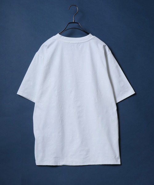 セール】Dry Fabric Flower Embroidery&Print Crewneck T-Shirt