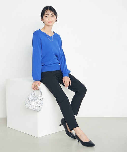 a.v.v（アーヴェヴェ）の「ハイパーストレッチスリムパンツ（その他パンツ・レディース・チャコールグレー/グレー系その他/ブラック/ネイビー/ベージュ・34/36/38/40/42）」の8枚目の写真