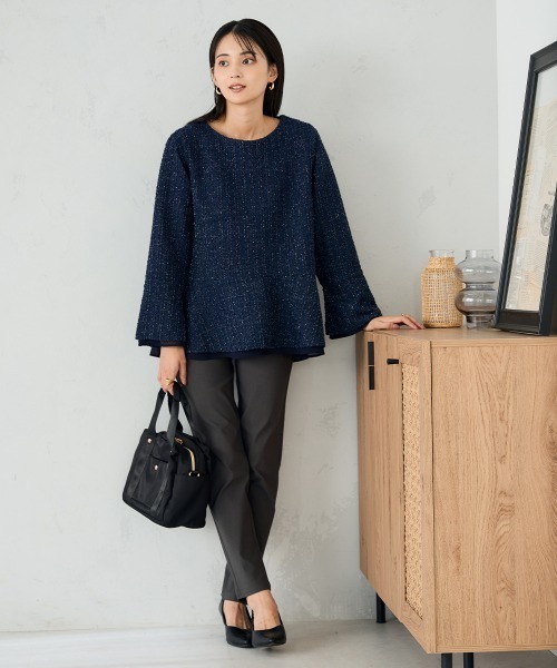 a.v.v（アーヴェヴェ）の「ハイパーストレッチスリムパンツ（その他パンツ・レディース・チャコールグレー/グレー系その他/ブラック/ネイビー/ベージュ・34/36/38/40/42）」の12枚目の写真