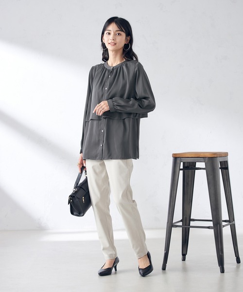 a.v.v（アーヴェヴェ）の「ハイパーストレッチスリムパンツ（その他パンツ・レディース・チャコールグレー/グレー系その他/ブラック/ネイビー/ベージュ・34/36/38/40/42）」の19枚目の写真