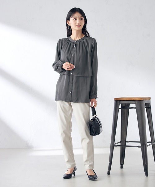 a.v.v（アーヴェヴェ）の「ハイパーストレッチスリムパンツ（その他パンツ・レディース・チャコールグレー/グレー系その他/ブラック/ネイビー/ベージュ・34/36/38/40/42）」の21枚目の写真