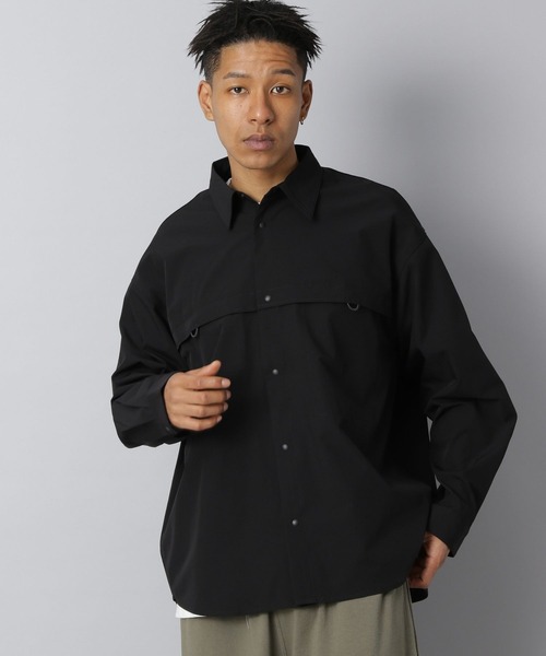 NUMERALS（ヌメラルズ）の「【NUMERALS】ライトシェルロングシャツ（シャツ/ブラウス・メンズ・ブラック/カーキ・MEDIUM/LARGE）」の12枚目の写真