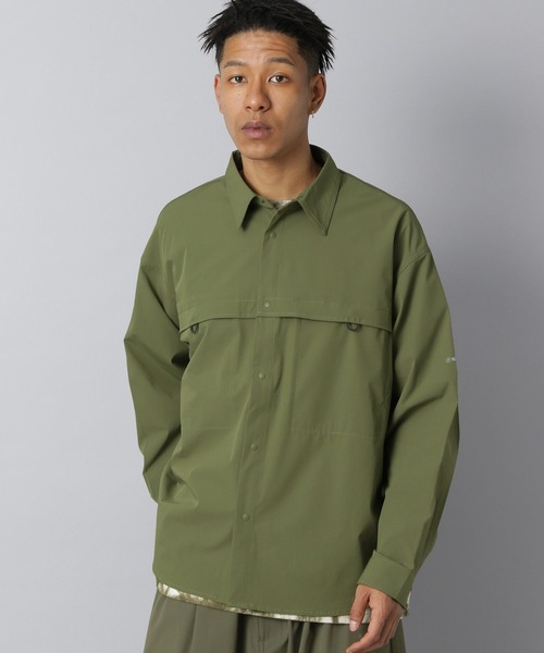 NUMERALS（ヌメラルズ）の「【NUMERALS】ライトシェルロングシャツ（シャツ/ブラウス・メンズ・ブラック/カーキ・MEDIUM/LARGE）」の16枚目の写真