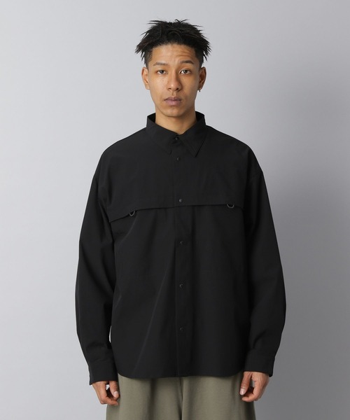 NUMERALS（ヌメラルズ）の「【NUMERALS】ライトシェルロングシャツ（シャツ/ブラウス・メンズ・ブラック/カーキ・MEDIUM/LARGE）」の17枚目の写真