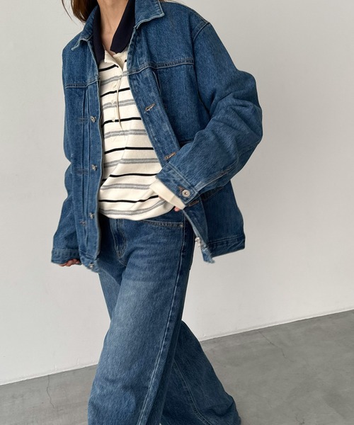 CANAL JEAN(キャナルジーン)の「choice_cnl ZIPデニムジャケット(デニムジャケット・レディース・インディゴブルー・ONE SIZE)」の14枚目の写真