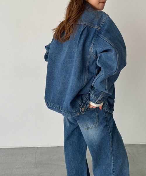 CANAL JEAN(キャナルジーン)の「choice_cnl ZIPデニムジャケット(デニムジャケット・レディース・インディゴブルー・ONE SIZE)」の15枚目の写真