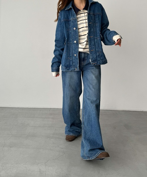 CANAL JEAN(キャナルジーン)の「choice_cnl ZIPデニムジャケット(デニムジャケット・レディース・インディゴブルー・ONE SIZE)」の16枚目の写真