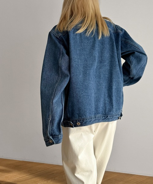 CANAL JEAN(キャナルジーン)の「choice_cnl ZIPデニムジャケット(デニムジャケット・レディース・インディゴブルー・ONE SIZE)」の9枚目の写真