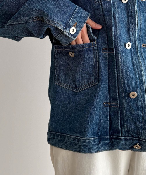 CANAL JEAN(キャナルジーン)の「choice_cnl ZIPデニムジャケット(デニムジャケット・レディース・インディゴブルー・ONE SIZE)」の6枚目の写真