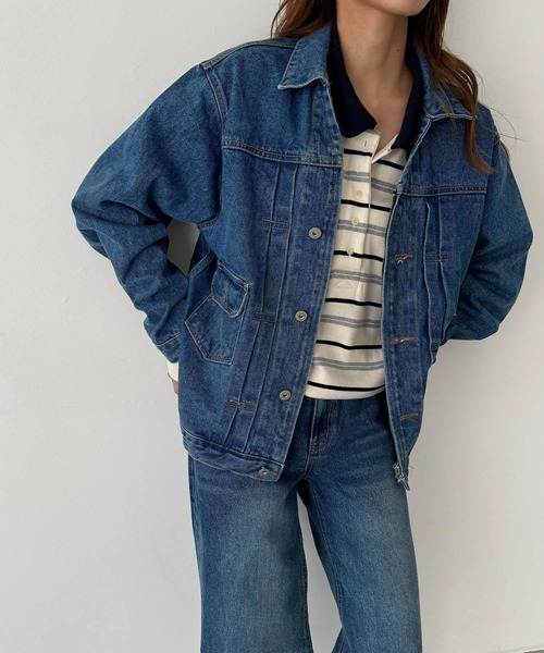 CANAL JEAN(キャナルジーン)の「choice_cnl ZIPデニムジャケット(デニムジャケット・レディース・インディゴブルー・ONE SIZE)」の17枚目の写真
