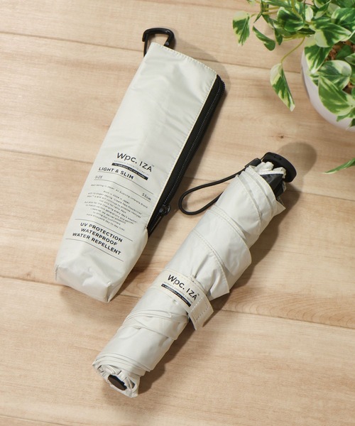 GLOBAL WORK（グローバルワーク）の「ライトスリム晴雨兼用傘/284027（折りたたみ傘・メンズ・オフホワイト/グレー/ブラック/シルバー/ライトグレー・FREE）」の2枚目の写真