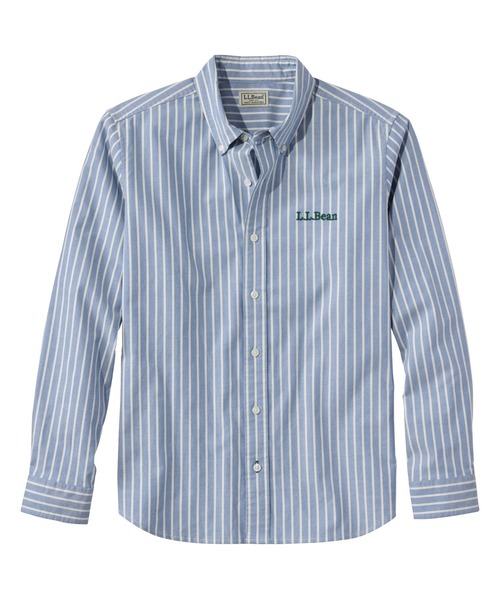 L.L.Bean（エルエルビーン）の「コンフォート・ストレッチ・オックスフォード・シャツ、長袖　ストライプ ジャパン・フィット（シャツ/ブラウス・メンズ・ブルー・X-LARGE/LARGE/MEDIUM）」の5枚目の写真