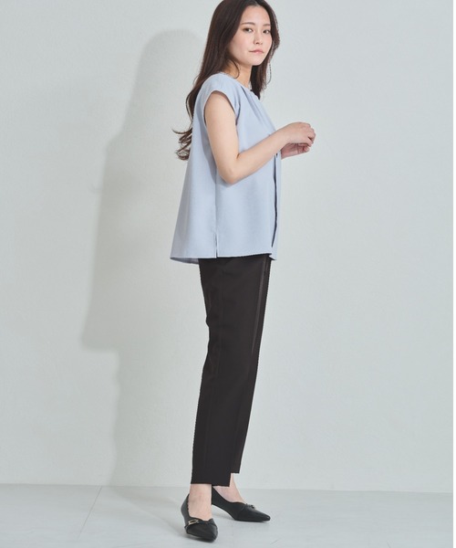 MISCH MASCH(ミッシュマッシュ)の「WEB限定 2025春夏新作 フロントタックフレンチスリーブブラウス(シャツ/ブラウス・レディース・ライトブルー/ブラック/ホワイト・フリ-)」の20枚目の写真