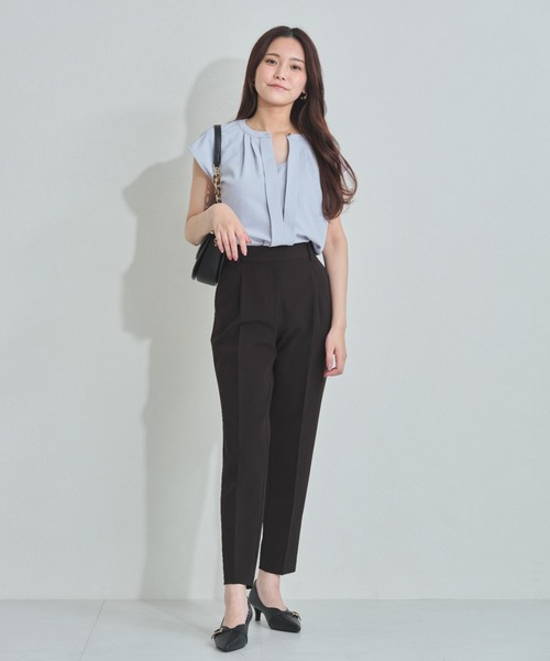 MISCH MASCH(ミッシュマッシュ)の「WEB限定 2025春夏新作 フロントタックフレンチスリーブブラウス(シャツ/ブラウス・レディース・ライトブルー/ブラック/ホワイト・フリ-)」の15枚目の写真
