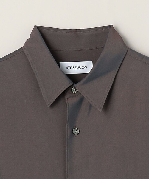 ATTISESSION（アティセッション）の「＜ATTISESSION＞シャンブレー シャツ（シャツ/ブラウス・レディース・ライラック/ダークブラウン・FREE）」の16枚目の写真