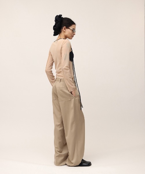 Mesh Combination Top（Tシャツ/カットソー）｜leinwande