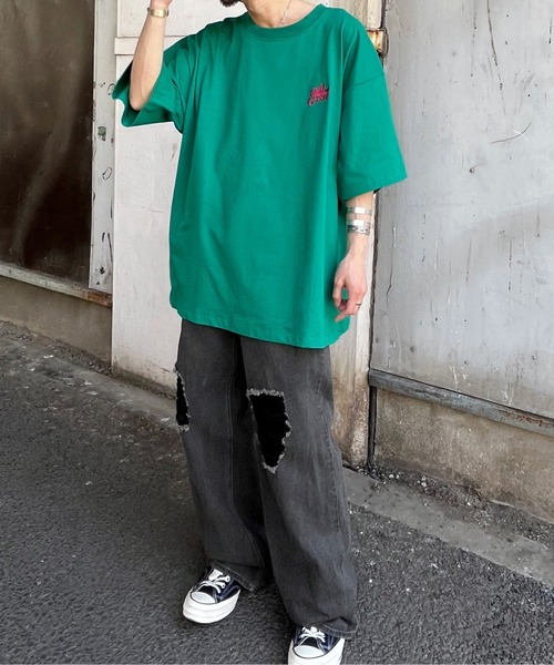 MODISH GAZE(モディシュガゼ)の「【MODISH GAZE】3柄アソートTシャツ(Tシャツ/カットソー・レディース・ブラック/ダークグリーン/ホワイト・X-LARGE)」の13枚目の写真