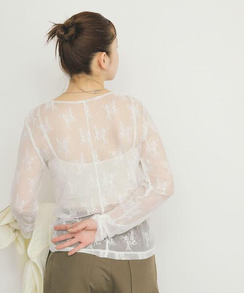 KBF（ケイビーエフ）の「シアーレースTEE（Tシャツ/カットソー・レディース・アイボリー/ブラック/オフホワイト・ONE）」の16枚目の写真