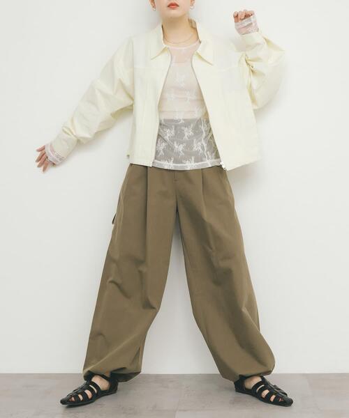 KBF（ケイビーエフ）の「シアーレースTEE（Tシャツ/カットソー・レディース・アイボリー/ブラック/オフホワイト・ONE）」の18枚目の写真