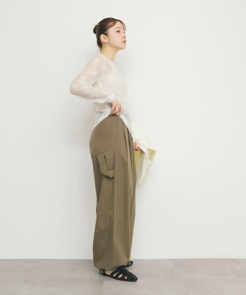 KBF（ケイビーエフ）の「シアーレースTEE（Tシャツ/カットソー・レディース・アイボリー/ブラック/オフホワイト・ONE）」の20枚目の写真