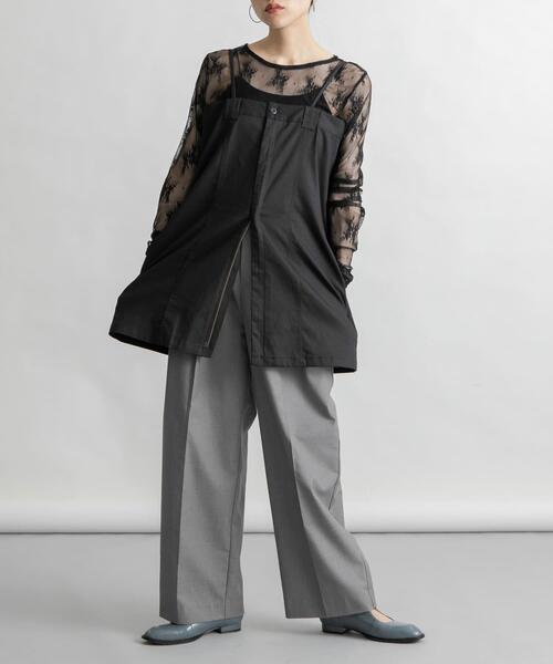 KBF（ケイビーエフ）の「シアーレースTEE（Tシャツ/カットソー・レディース・アイボリー/ブラック/オフホワイト・ONE）」の12枚目の写真