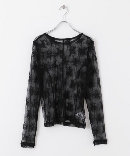 KBF（ケイビーエフ）の「シアーレースTEE（Tシャツ/カットソー・レディース・アイボリー/ブラック/オフホワイト・ONE）」の14枚目の写真