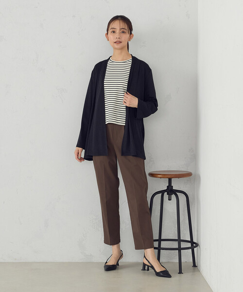 COMME CA ISM(コムサイズム)の「【接触冷感・UVカット】夏定番の着流しカーディガン(カーディガン/ボレロ・レディース・ネイビー/ブラック/ライトグレー・FREE)」の11枚目の写真