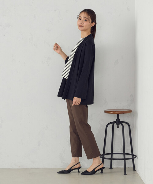 COMME CA ISM(コムサイズム)の「【接触冷感・UVカット】夏定番の着流しカーディガン(カーディガン/ボレロ・レディース・ネイビー/ブラック/ライトグレー・FREE)」の12枚目の写真