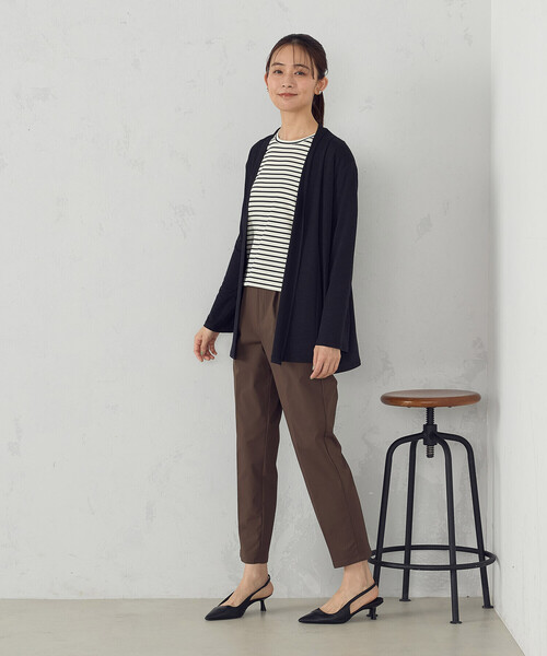 COMME CA ISM(コムサイズム)の「【接触冷感・UVカット】夏定番の着流しカーディガン(カーディガン/ボレロ・レディース・ネイビー/ブラック/ライトグレー・FREE)」の13枚目の写真