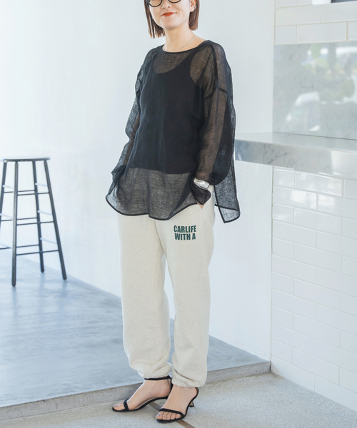 ≪追加≫手洗い可 / メッシュリネンルーズプルオーバー（シャツ