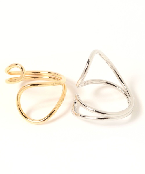studio CLIP（スタディオクリップ）の「ダブルループラインリング（リング・レディース・その他1/その他2・FREE）」の4枚目の写真