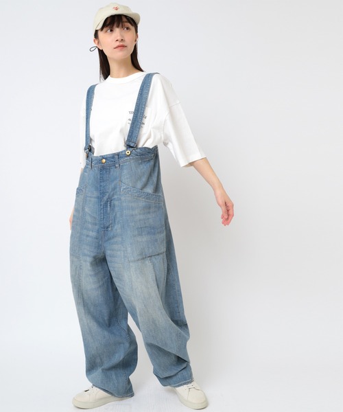 URCH RNA(アーチ アールエヌエー)の「O0739 サスペンダーバナナパンツ(サロペット/オーバーオール・レディース・ワンウォッシュ/インディゴブルー・FREE)」の5枚目の写真