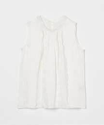 CREPE SHEER SLEEVELESS BLOUSE
