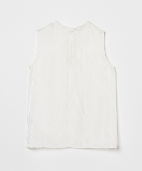 HELIOPOLE(エリオポール)の「CREPE SHEER SLEEVELESS BLOUSE(シャツ/ブラウス・レディース・ライトグレー/ホワイト・38)」の3枚目の写真