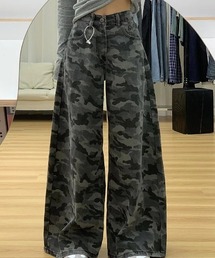 LETee（レティー）の「カモフラージュプリントデニムパンツ（デニムパンツ）」