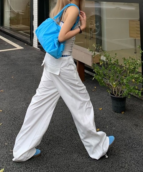 MEMECLE（メメクル）の「【 MEMECLE / メメクル 】チェックレイヤードパンツ（その他パンツ・レディース・ネイビー/ホワイト・L/M/S）」の8枚目の写真