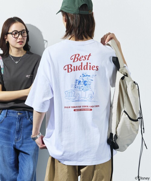 TDR ミッキー&フレンズ ビッグシルエット Tシャツ ホワイト シンプルかわいいビッグシルエット！東京ディズニーリゾート